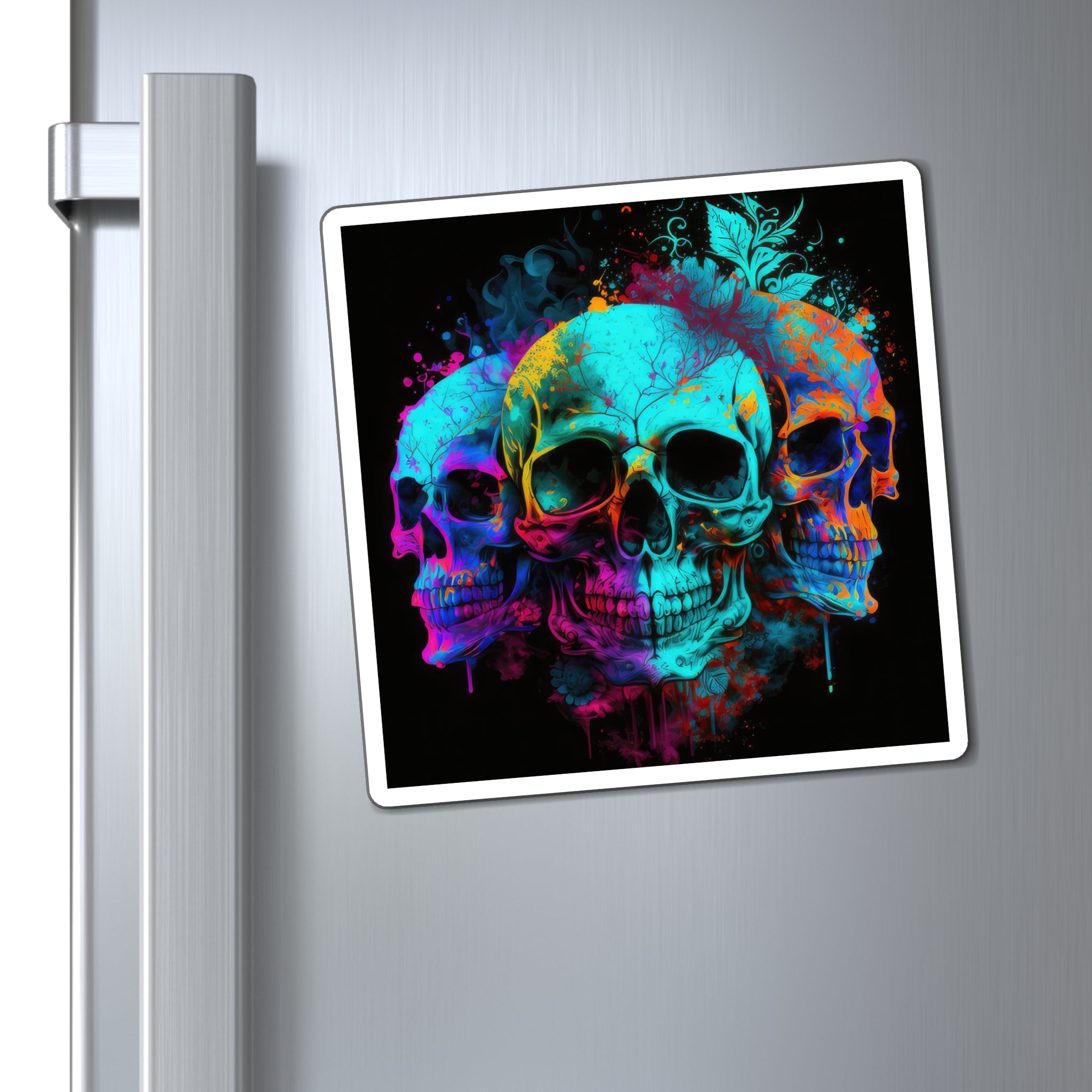 Bold And Beautiful Tie Dye Skulls, Style 8 Magnets