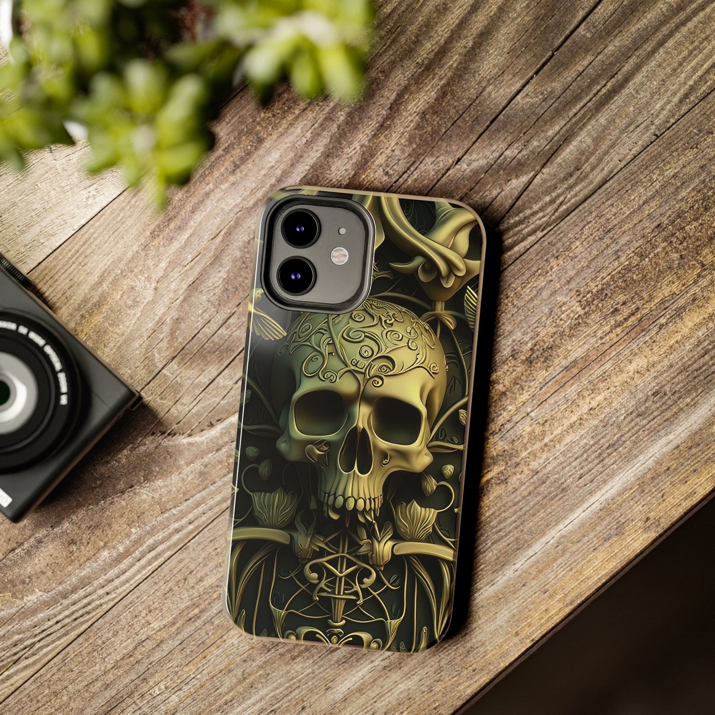 Metallic Chrome Skulls and classic Designed 3 Tough Phone Cases