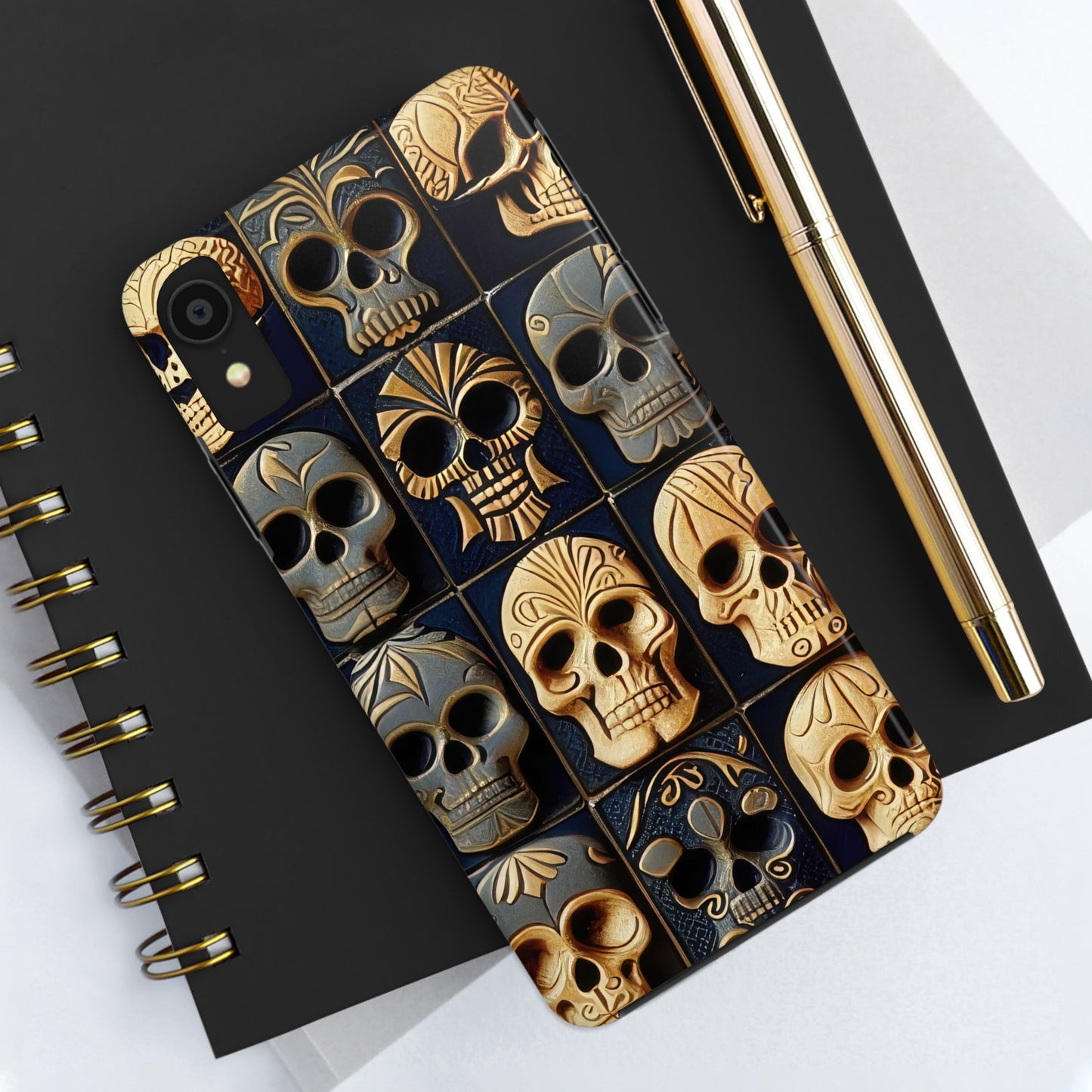 Metallic Chrome Skulls and classic Designed 17 Tough Phone Cases