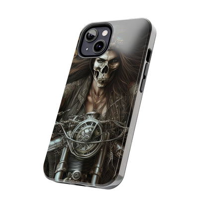 Skull Motorcycle Rider, Ready to Tear Up Road On Beautiful Bike 10 Tough Phone Cases