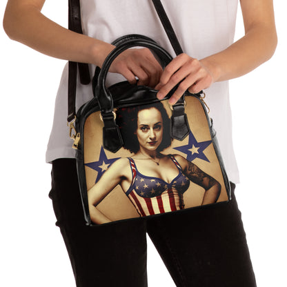 Retro Pin-Up Girl With Tattoo's Style Three Shoulder Handbag