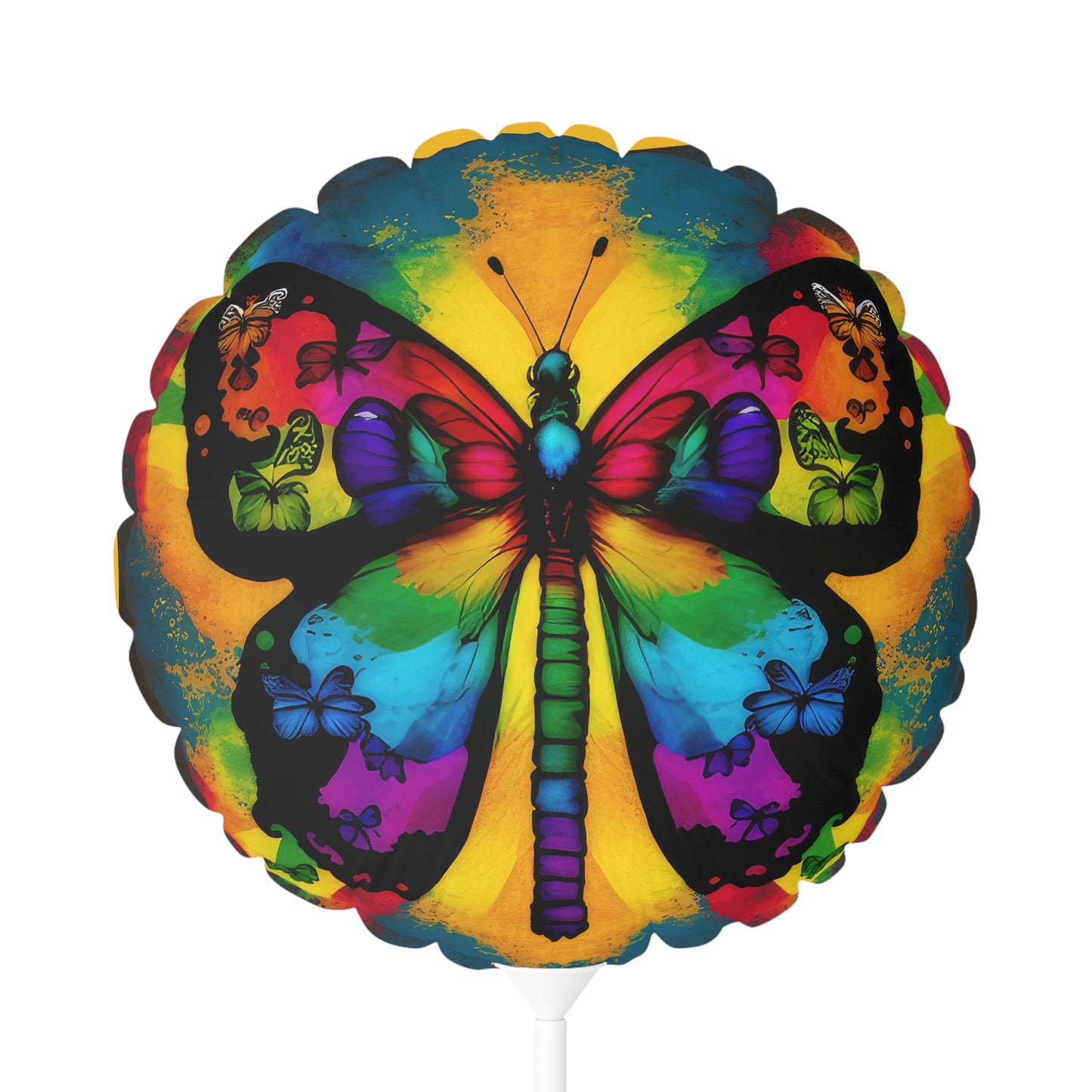 Butterfly Balloon (Round and Heart-shaped), 11"