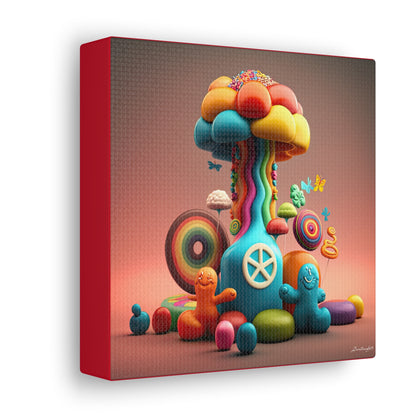 Gummy-Candy Style Mushroom Fun Bliss Canvas Gallery Wraps