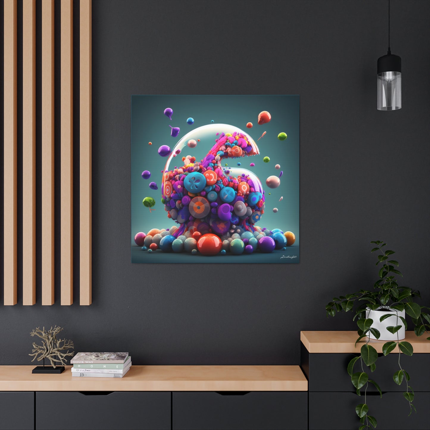 Candy Gummy Colorful Candy Like Jar Bliss Canvas Gallery Wraps