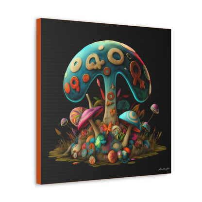 Beautiful Mushroom Colorful Uniquely Detailed Canvas Gallery Wraps