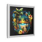 Island Rhythm at Dusk, Art Print — Colorful Modern Wall Canvas