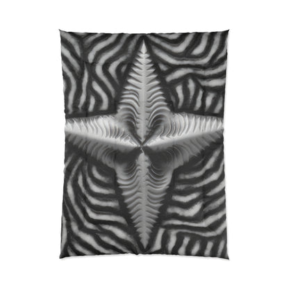 Beautiful Stars Abstract Star Style Black And White Comforter