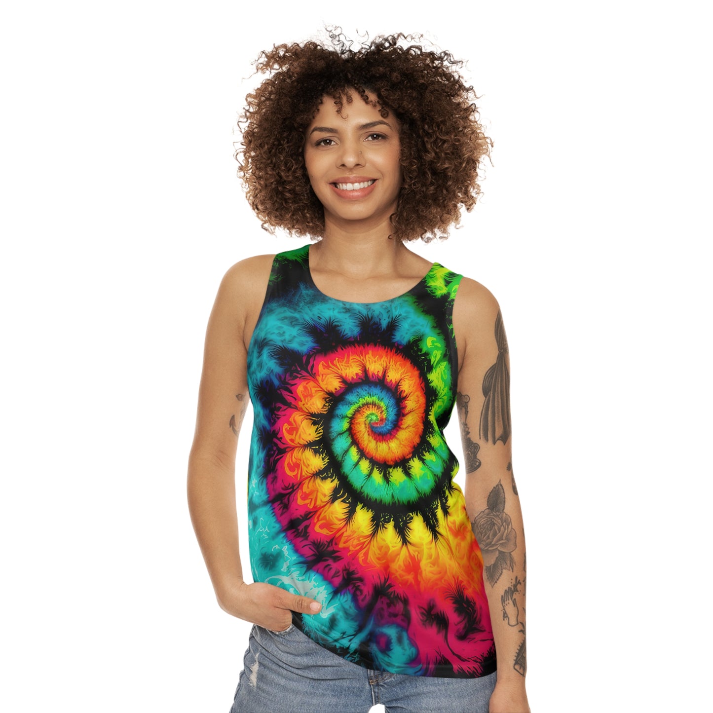 Bold And Beautiful Tie Dye Style Three 1 Unisex Tank Top (AOP)