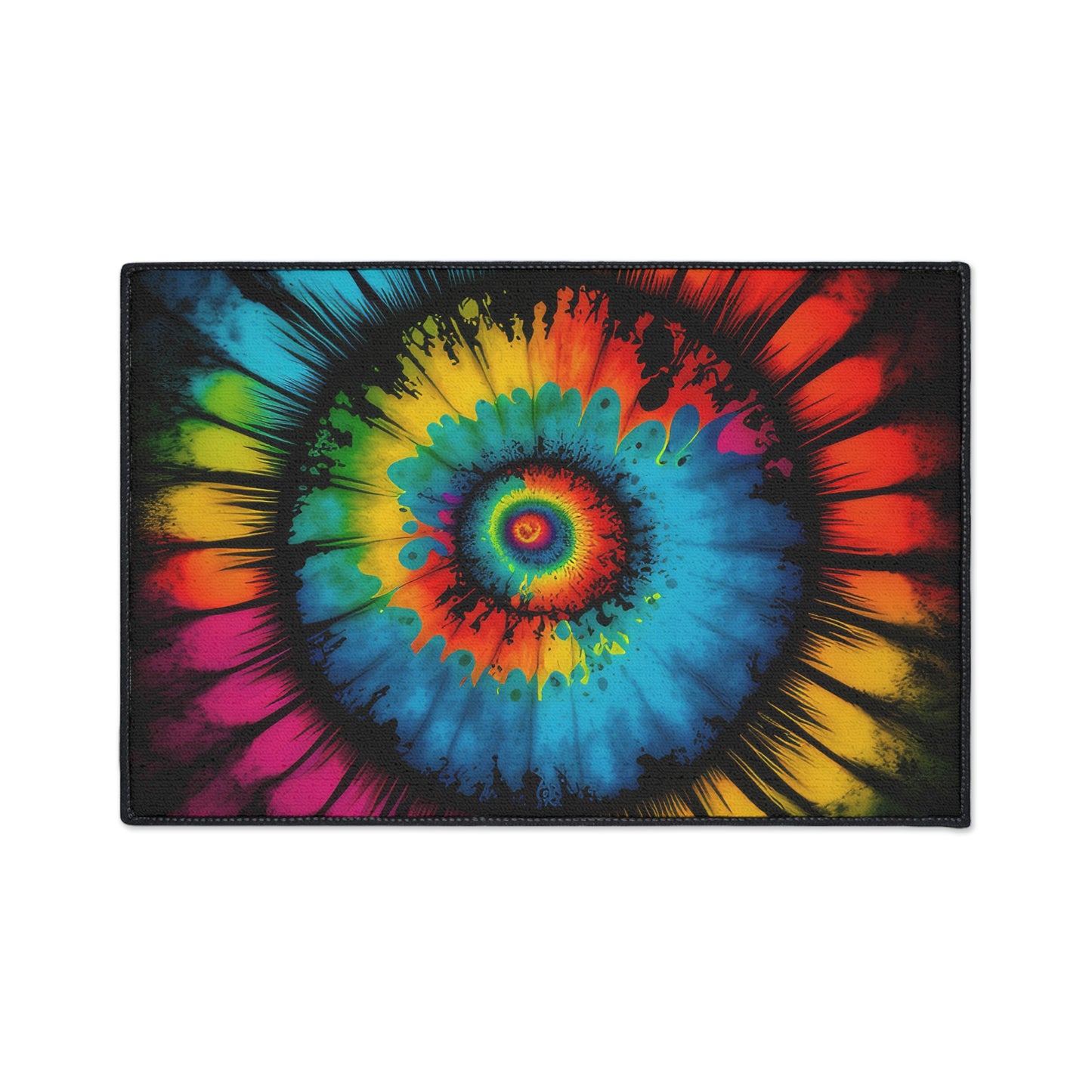 Bold And Beautiful Tie Dye Style Four Heavy Duty Floor Mat