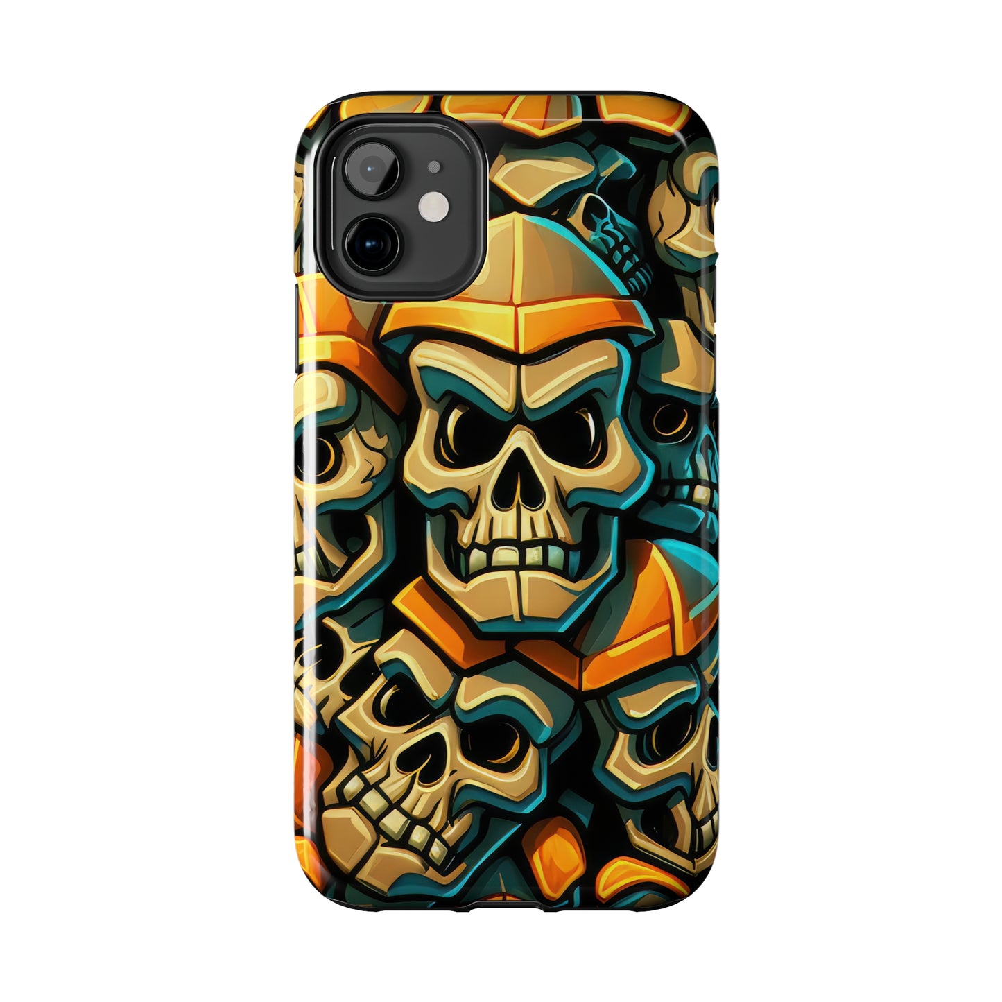 Metallic Chrome Skulls and classic Designed 16 Tough Phone Cases