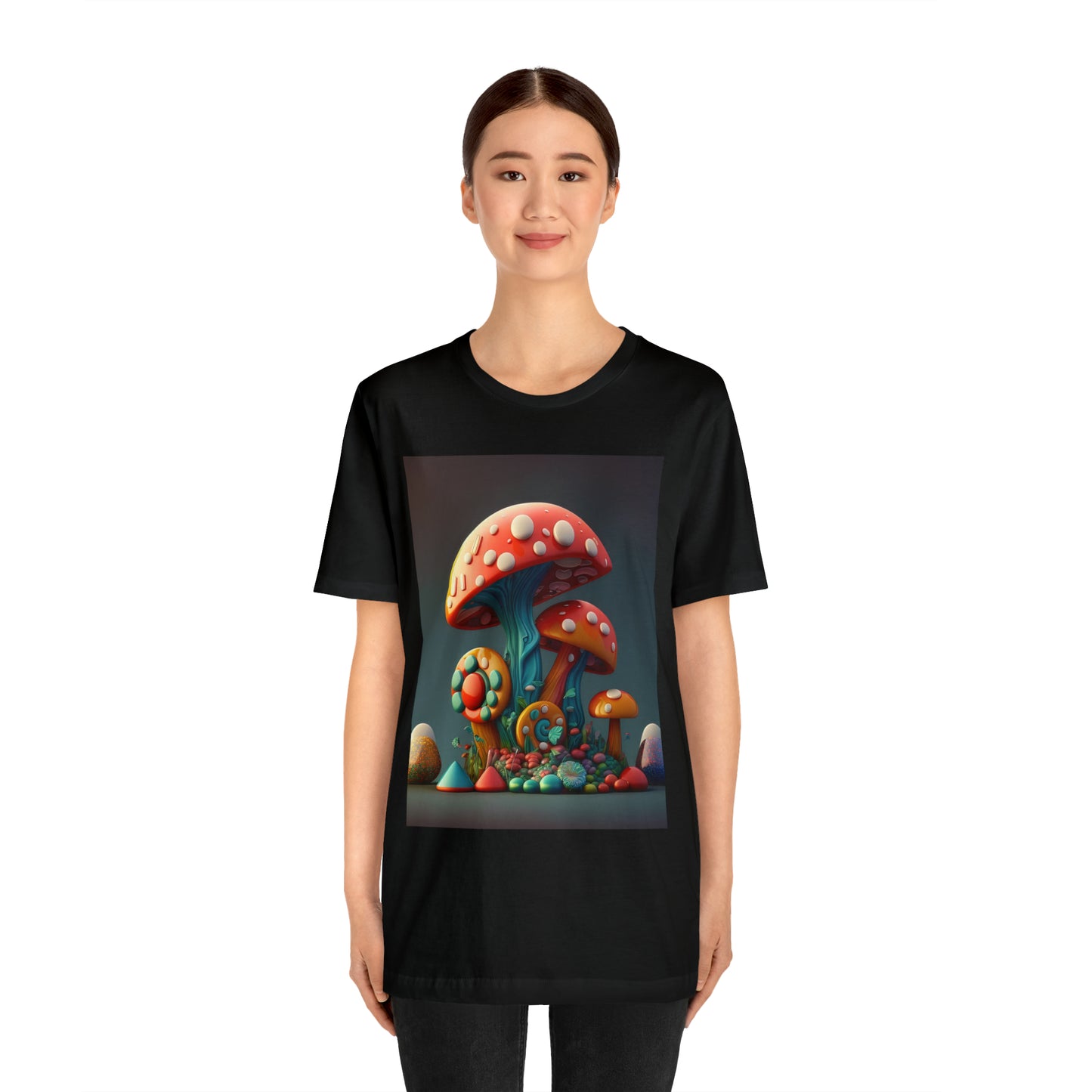 Hippie Mushroom Color Candy Style Design Style 6 Unisex Jersey Short Sleeve Tee