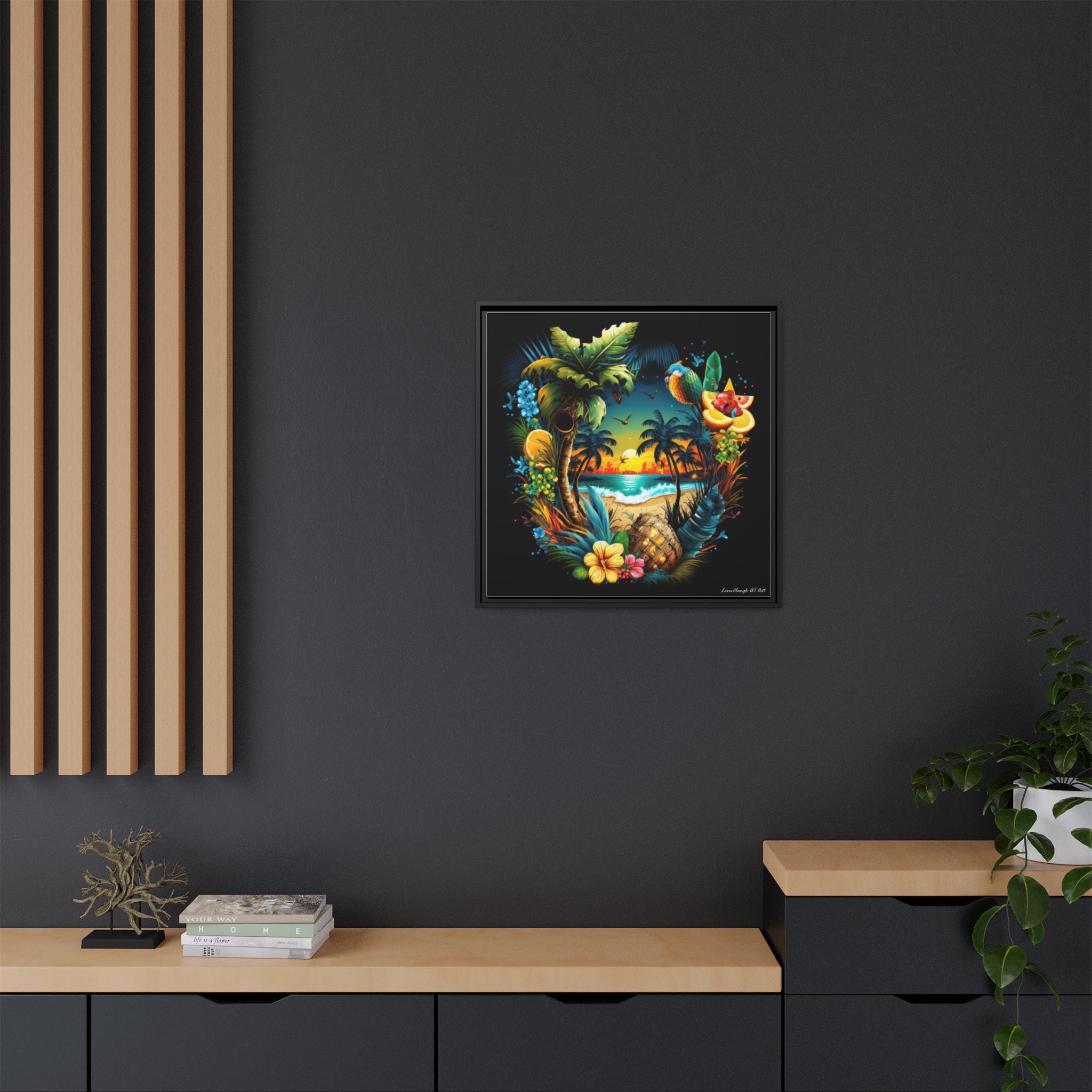 Island Rhythm at Dusk, Art Print — Colorful Modern Wall Canvas