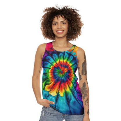 Bold And Beautiful Tie Dye Style Two Unisex Tank Top (AOP)