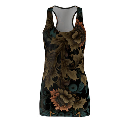 Gothic Bold & Beautiful flower floral Style 7 A, Women's Cut & Sew Racerback Dress (AOP)