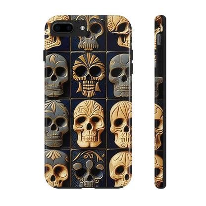 Metallic Chrome Skulls and classic Designed 17 Tough Phone Cases