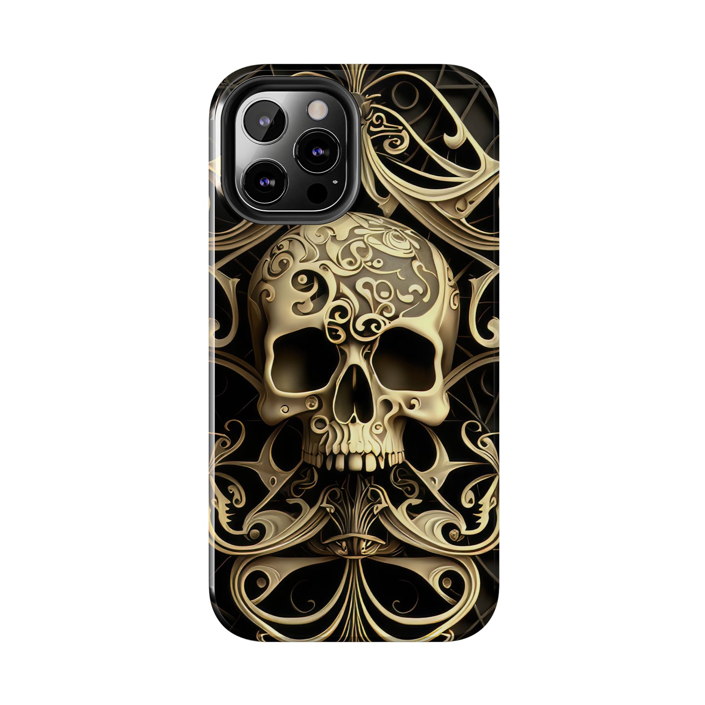 Metallic Chrome Skulls and classic Designed 7 Tough Phone Cases