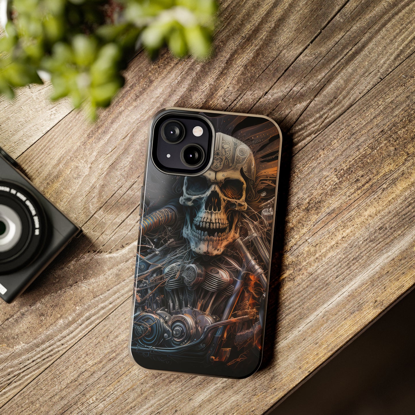 Skull Motorcycle Rider, Ready to Tear Up Road On Beautiful Bike 8 Tough Phone Cases