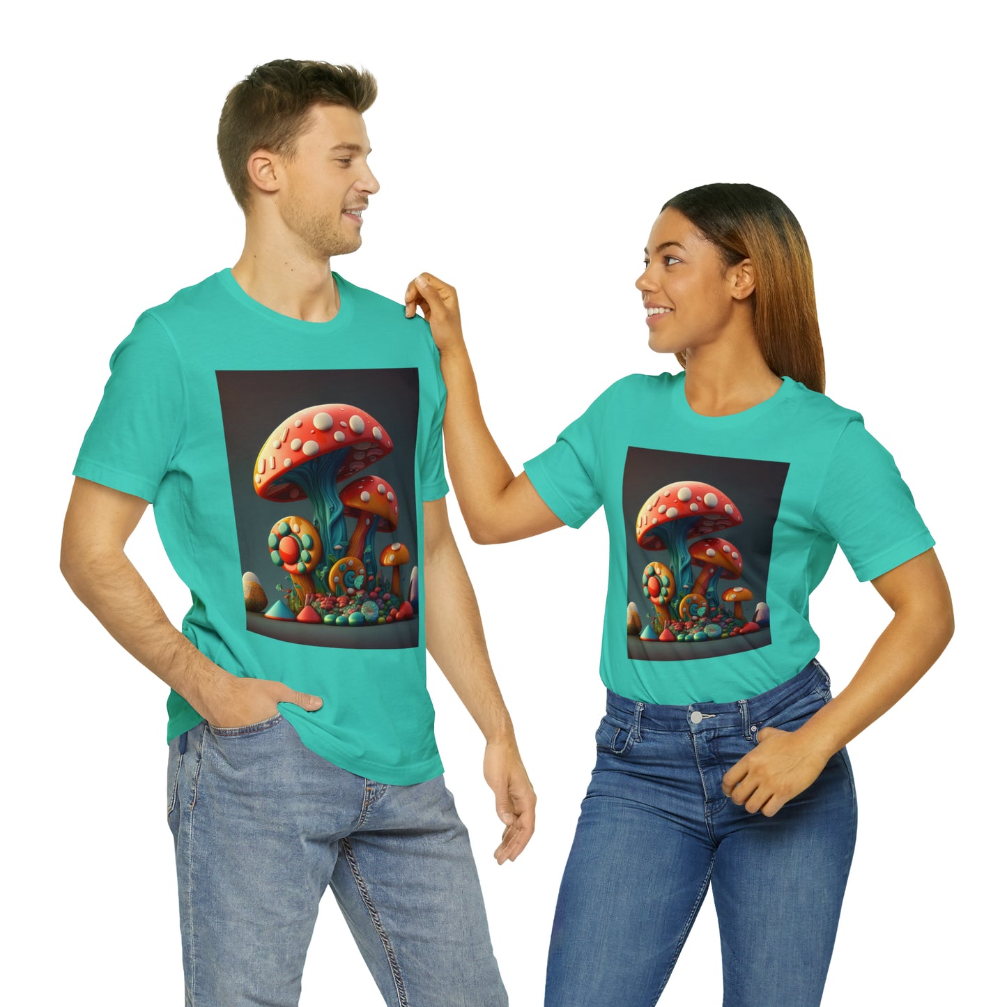 Hippie Mushroom Color Candy Style Design Style 6 Unisex Jersey Short Sleeve Tee