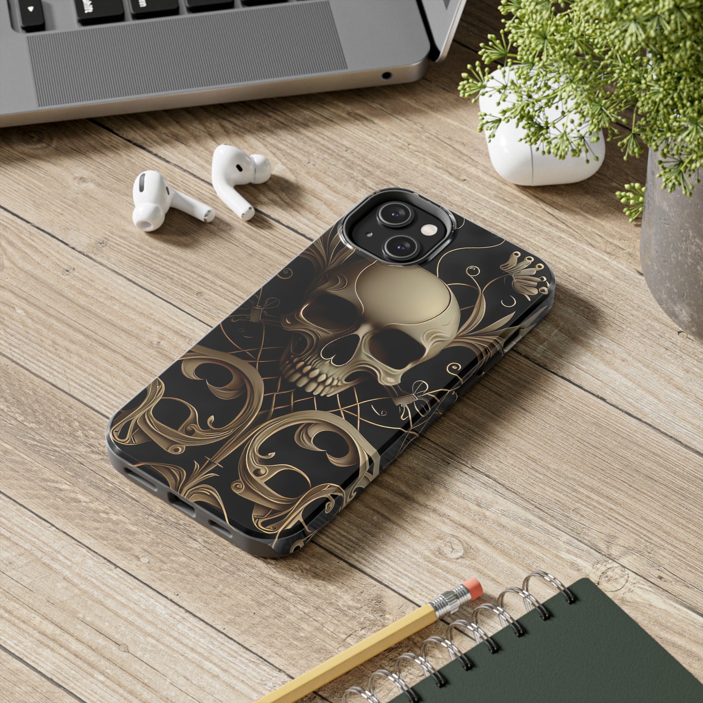 Metallic Chrome Skulls and classic Designed 1 Tough Phone Cases