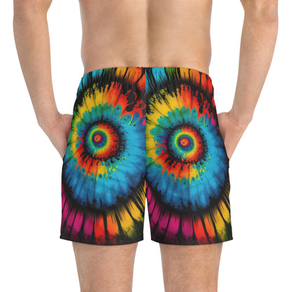 Bold And Beautiful Tie Dye Style Four B Swim Trunks (AOP)