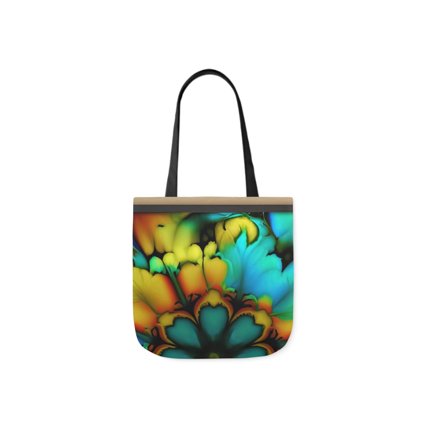 Bold And Beautiful Tie Dye B 3 Blue Yellow Polyester Canvas Tote Bag (AOP)
