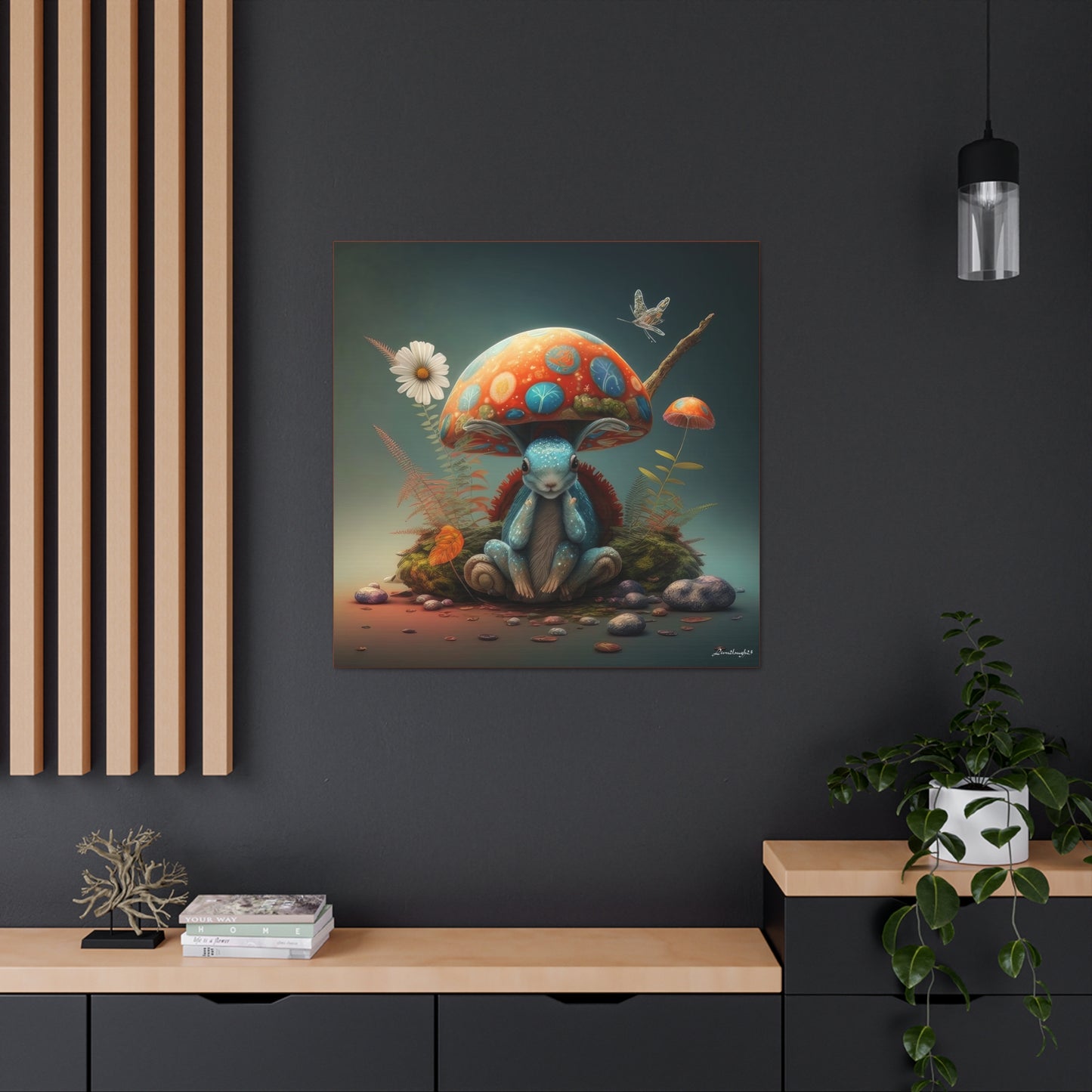 Mystical Animal Mushroom Flowers And Butterfly Canvas Gallery Wraps