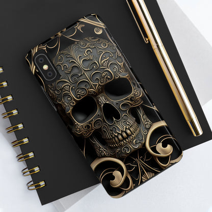 Metallic Chrome Skulls and classic Designed 2 Tough Phone Cases