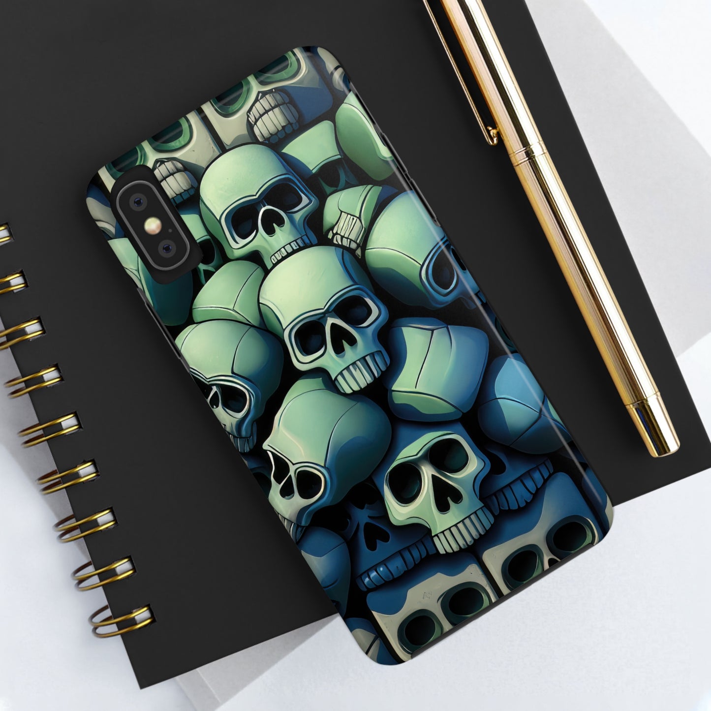 Metallic Chrome Skulls and classic Designed 10 Tough Phone Cases