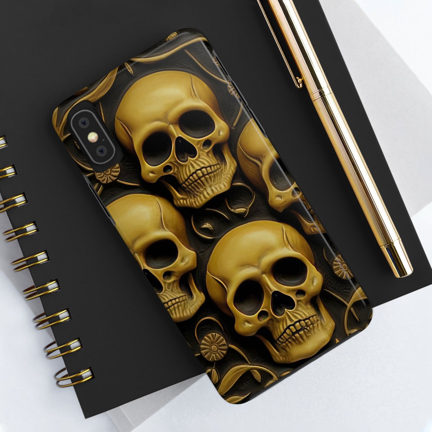 Metallic Chrome Skulls and classic Designed 18 Tough Phone Cases