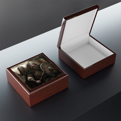 Viking's Ginger Stance, Black or Brown Jewelry Box