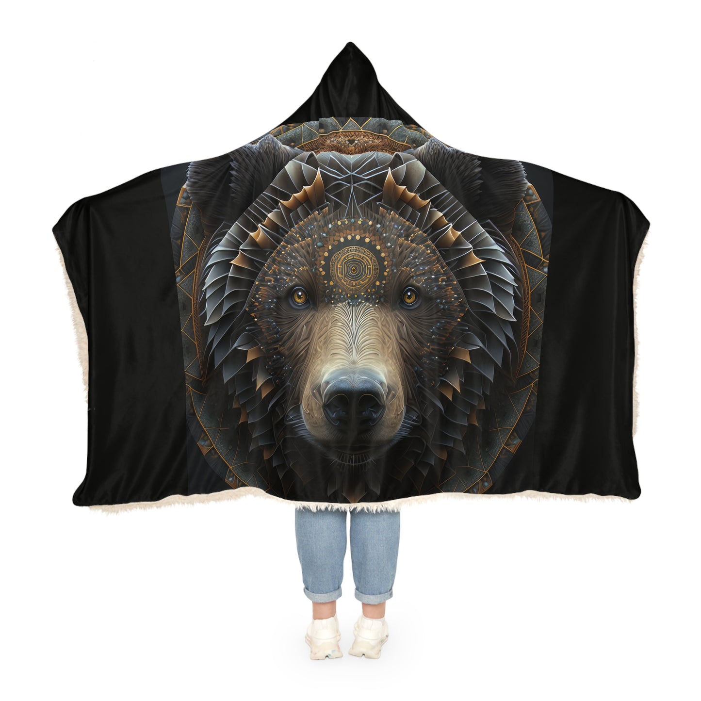 Strong Bear Head Style Two Snuggle Blanket