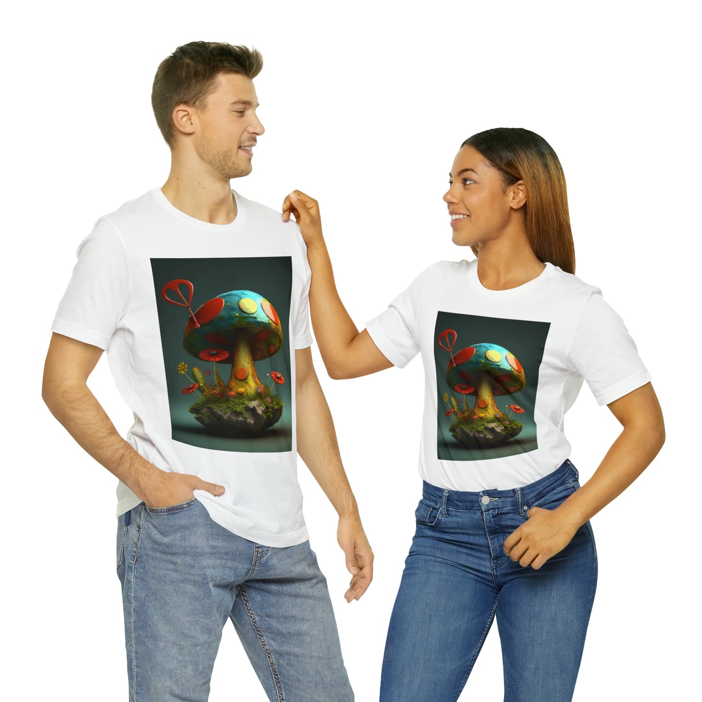 Hippie Mushroom Color Candy Style Design Style 4 Unisex Jersey Short Sleeve Tee