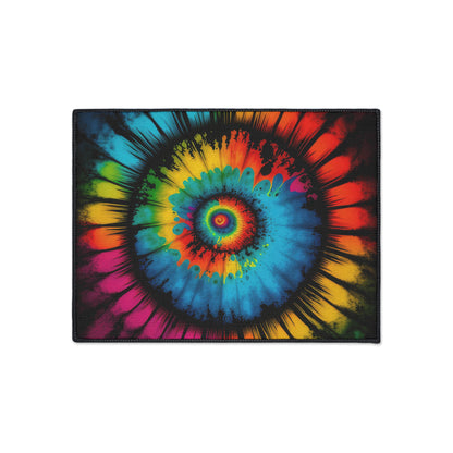 Bold And Beautiful Tie Dye Style Four Heavy Duty Floor Mat