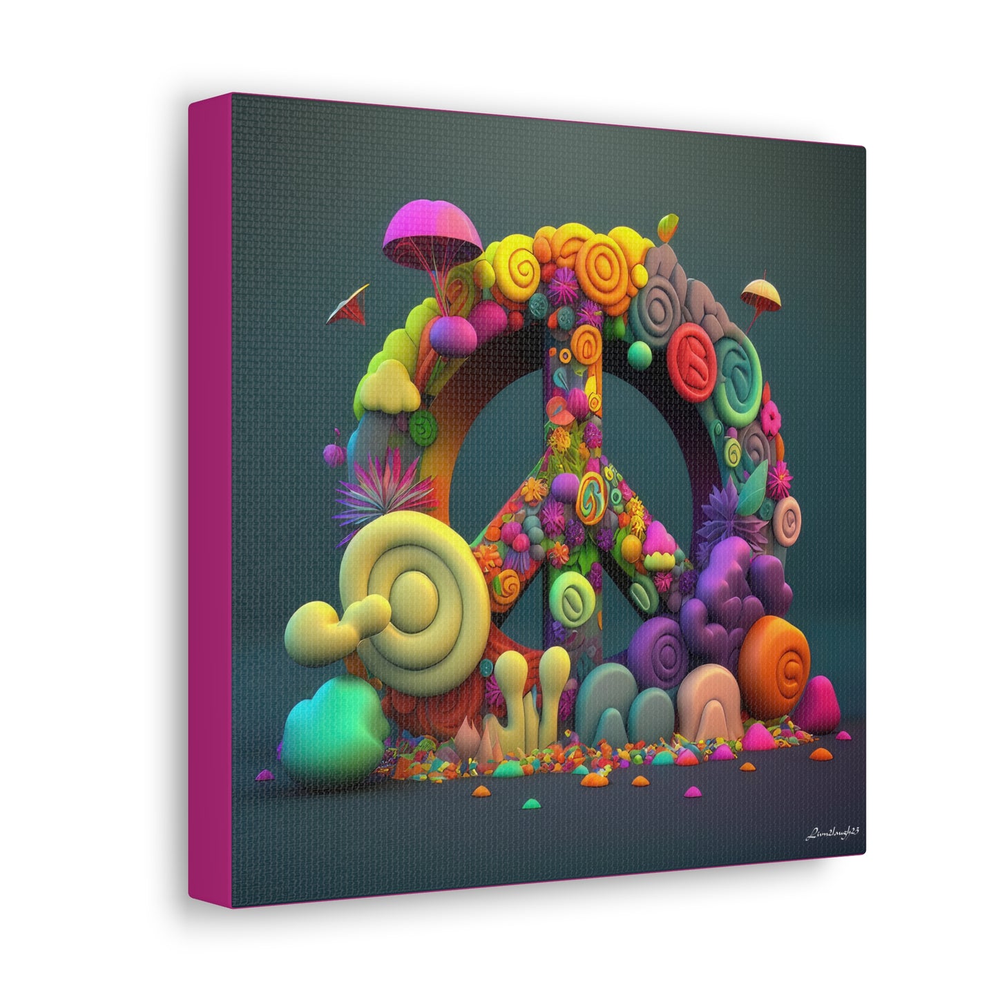 Fantastic Gummie Hippie Peace Sign Canvas Gallery Wraps