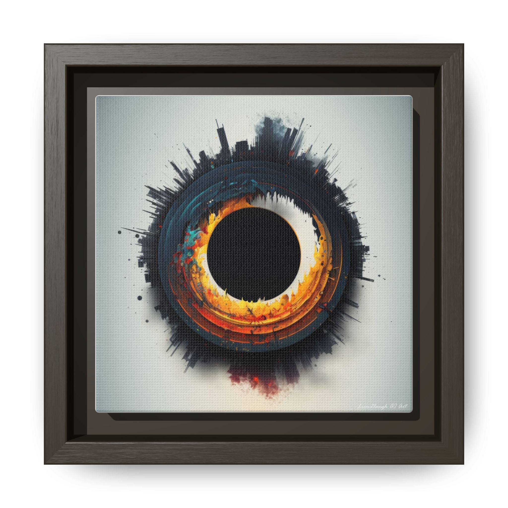 Eclipse of Industry, Art Print — Colorful Modern Wall Canvas