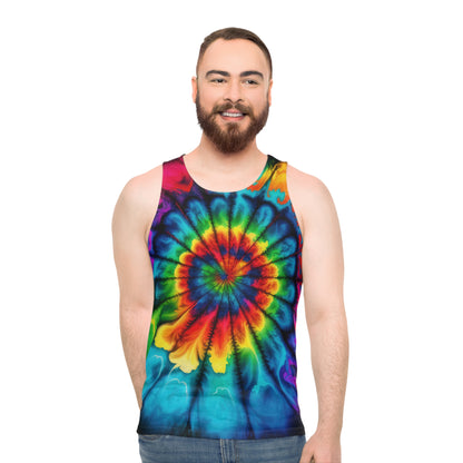 Bold And Beautiful Tie Dye Style Two Unisex Tank Top (AOP)