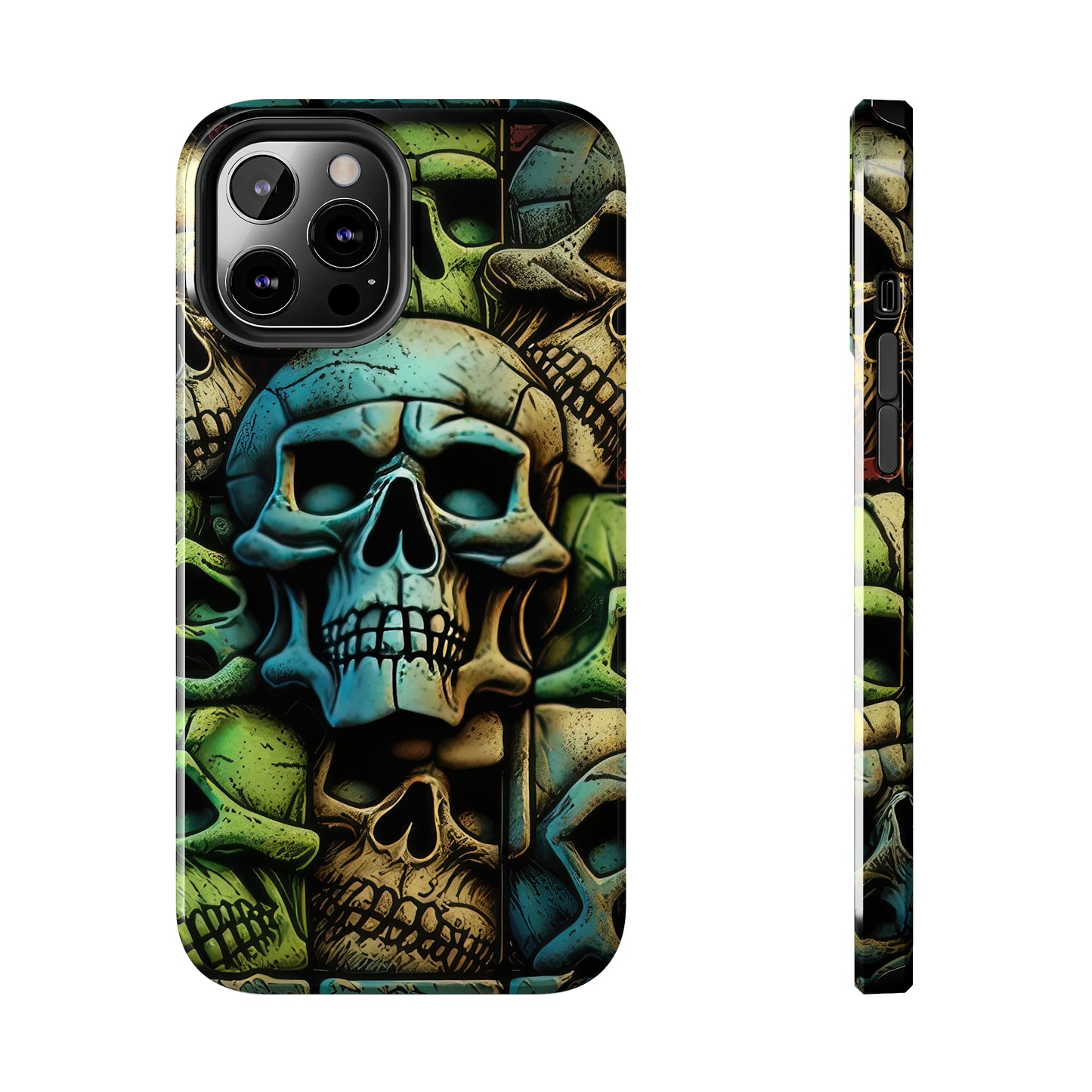 Metallic Chrome Skulls and classic Designed 13 Tough Phone Cases