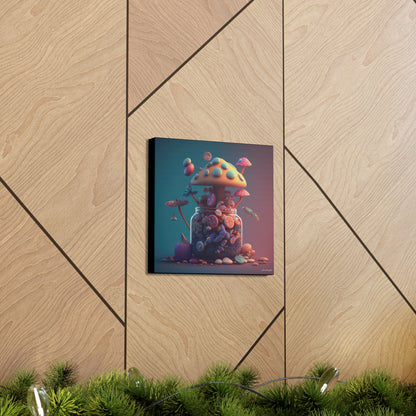 Beautiful Mushroom Luminating Colorful Bliss 10 Canvas Gallery Wraps