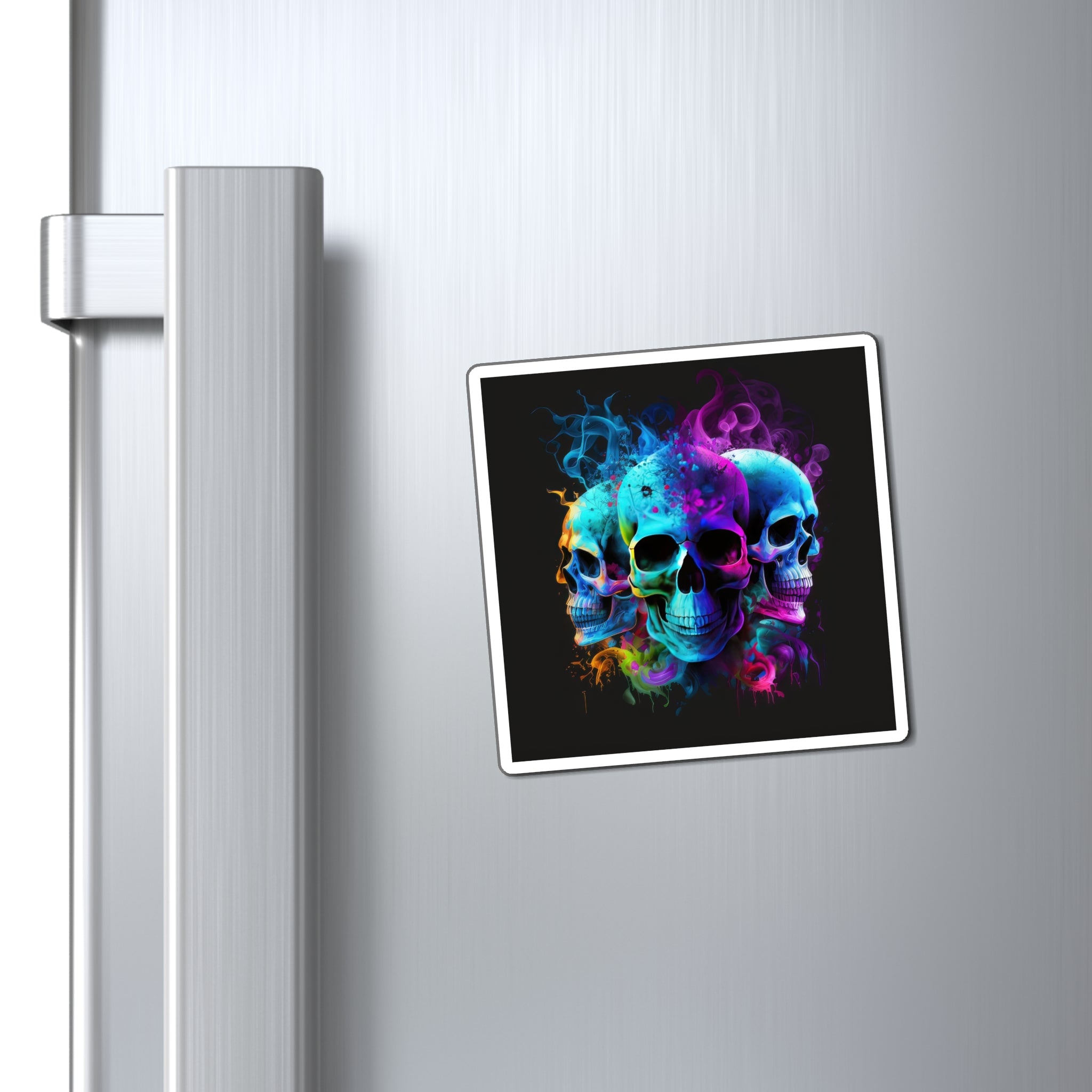 Bold And Beautiful Tie Dye Skulls, Style 6 Magnets