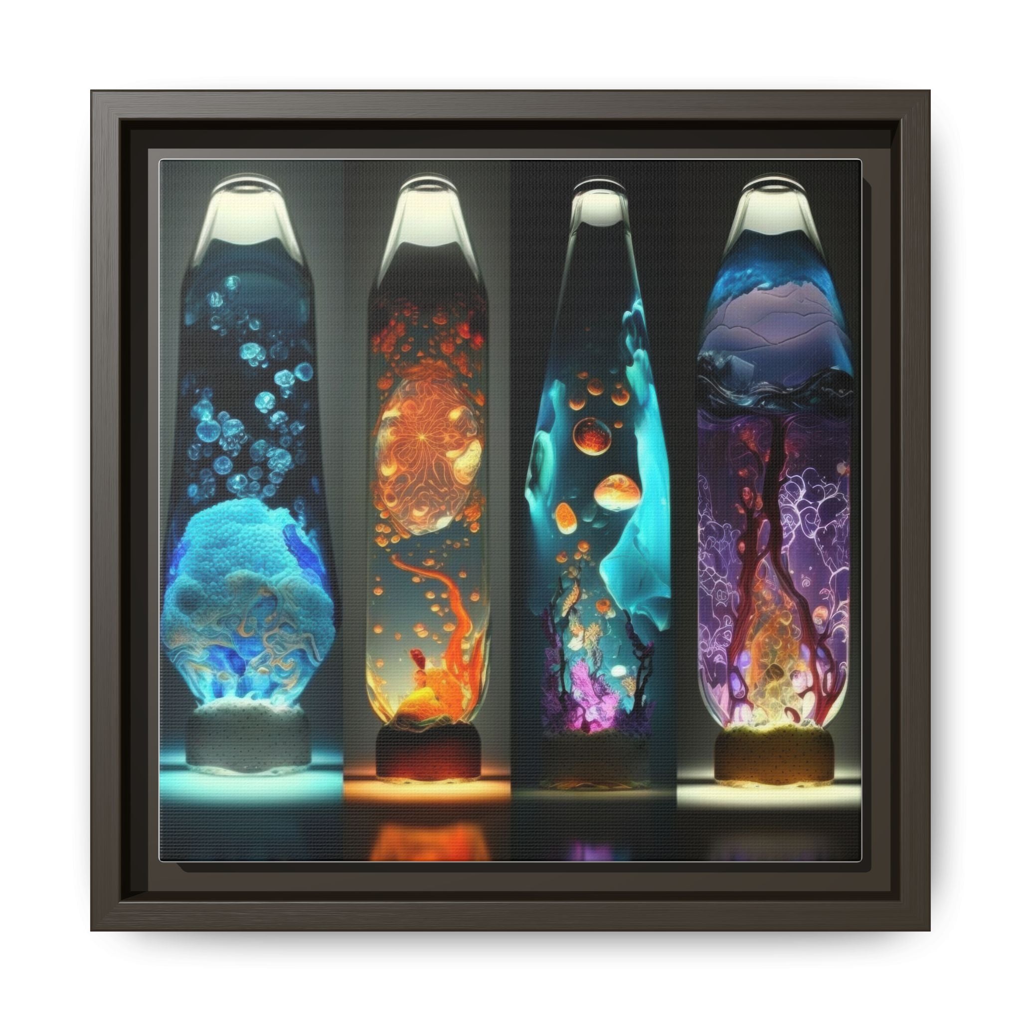 Elemental Currents, Art Print — Colorful Modern Wall Canvas