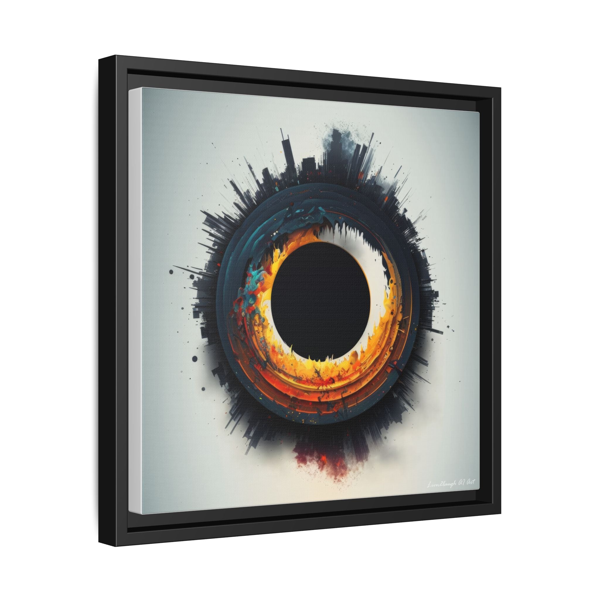 Eclipse of Industry, Art Print — Colorful Modern Wall Canvas
