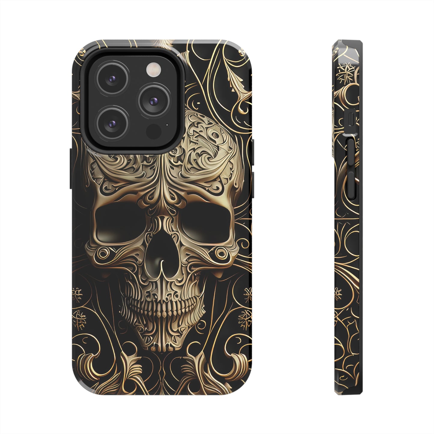 Metallic Chrome Skulls and Classic Designed 8 Tough Phone Cases