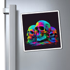Bold And Beautiful Tie Dye Skulls, Style 10 Magnets
