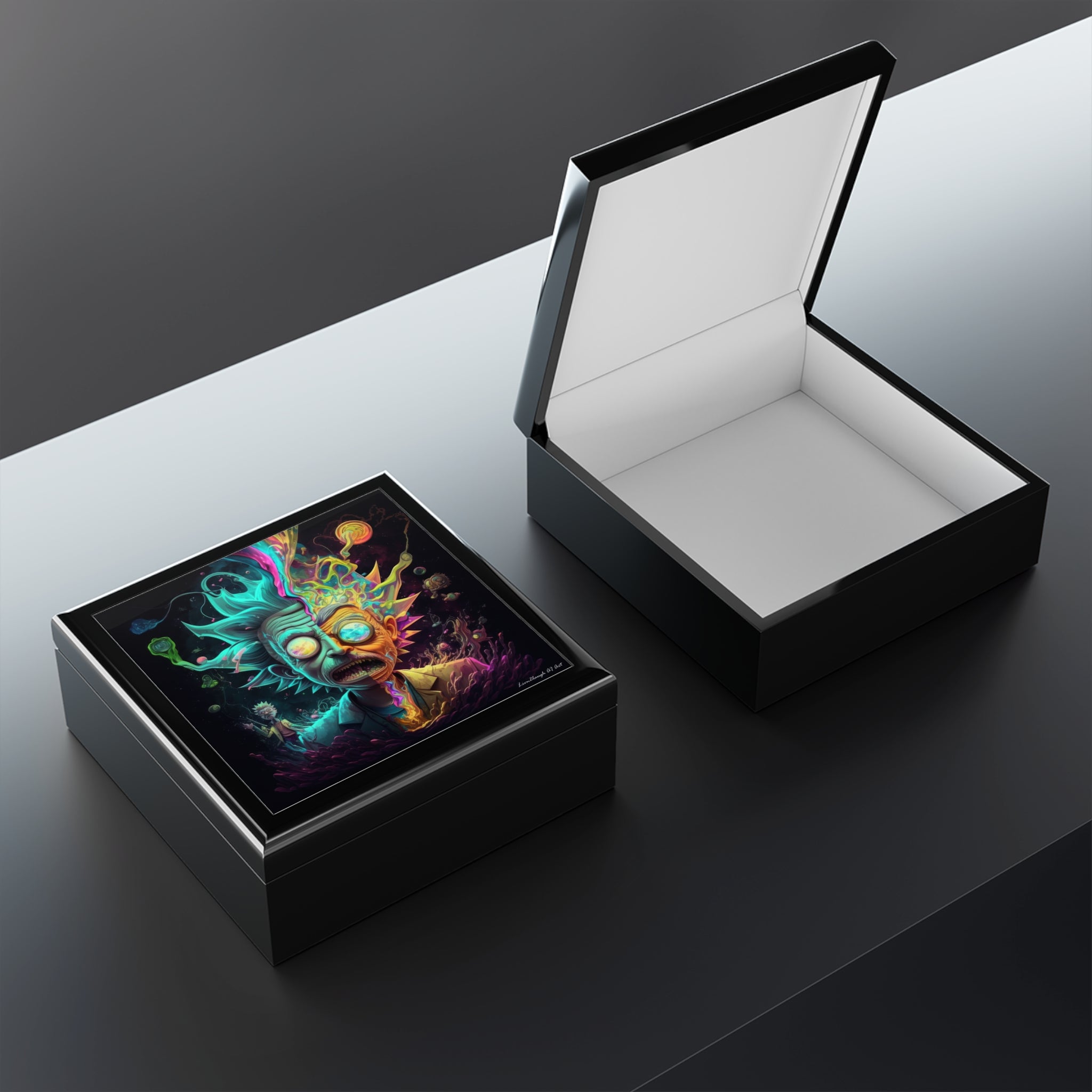 Cosmic Duality: A Journey Through Dimensions, Jewelry- Stash- Collection Box