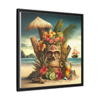 Tiki Dreams by the Shore, Art Print — Colorful Modern Wall Canvas