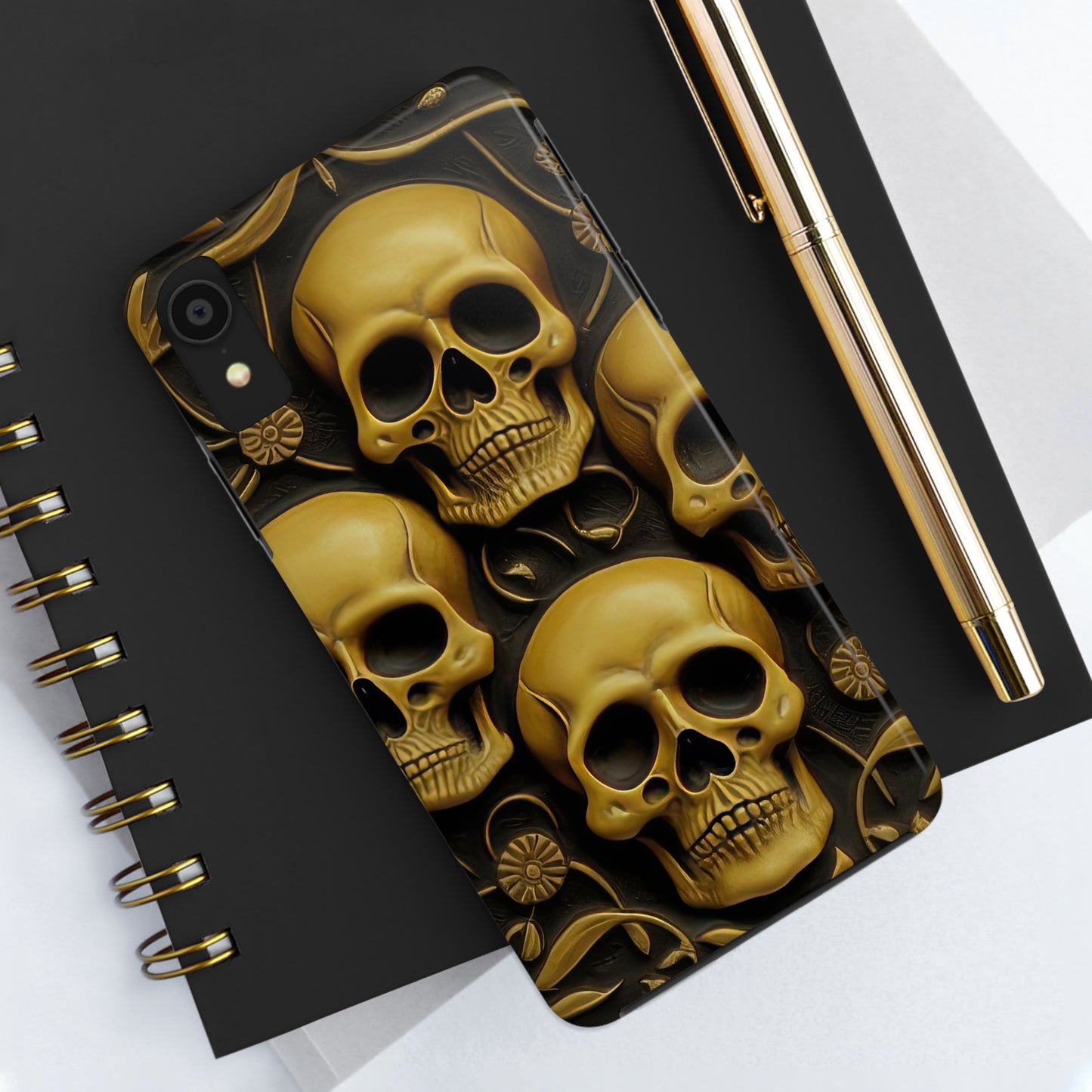 Metallic Chrome Skulls and classic Designed 18 Tough Phone Cases