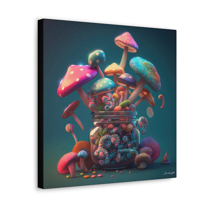 Beautiful Mushroom Luminating Colorful Bliss 11 Canvas Gallery Wraps