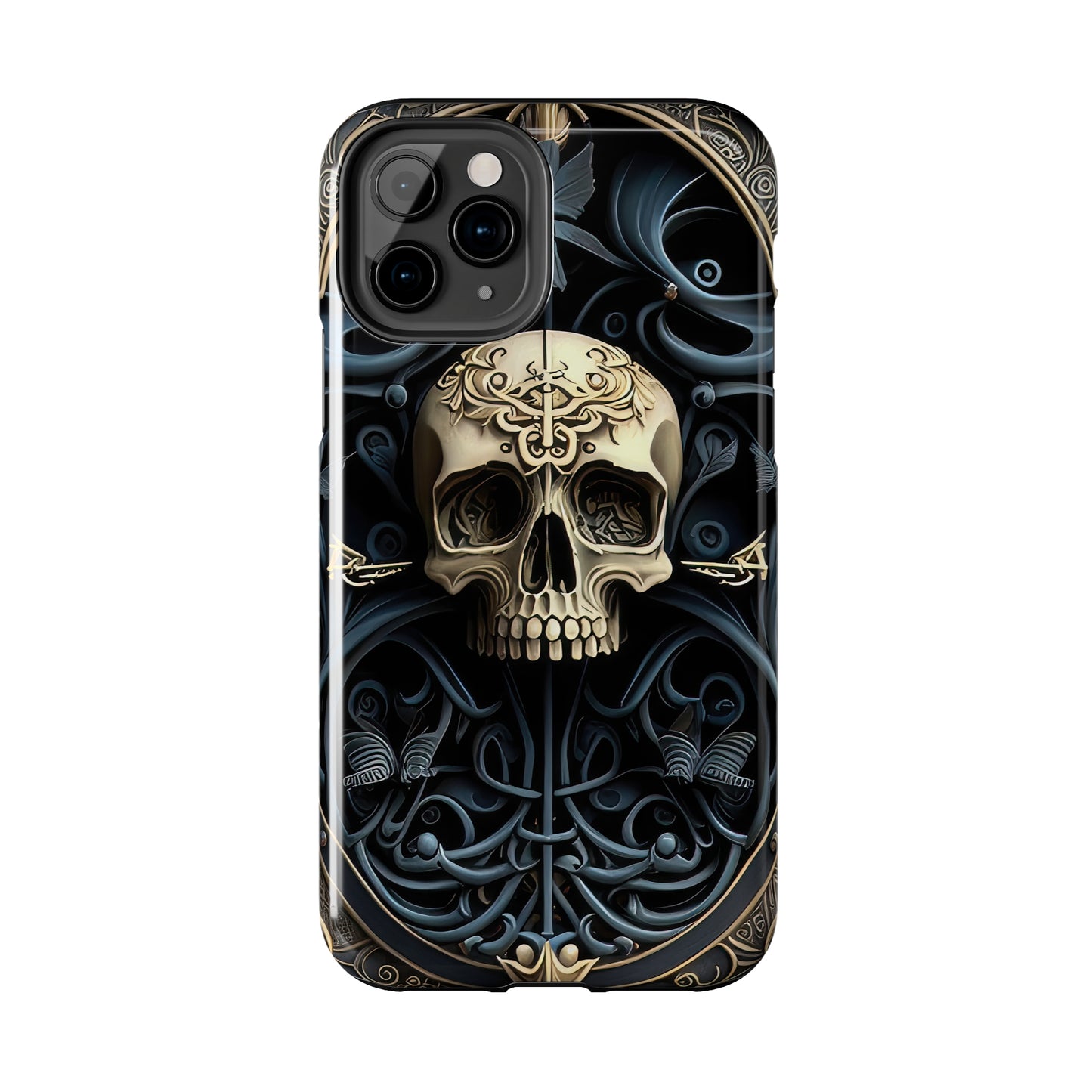 Metallic Chrome Skulls and classic Designed 6 Tough Phone Cases