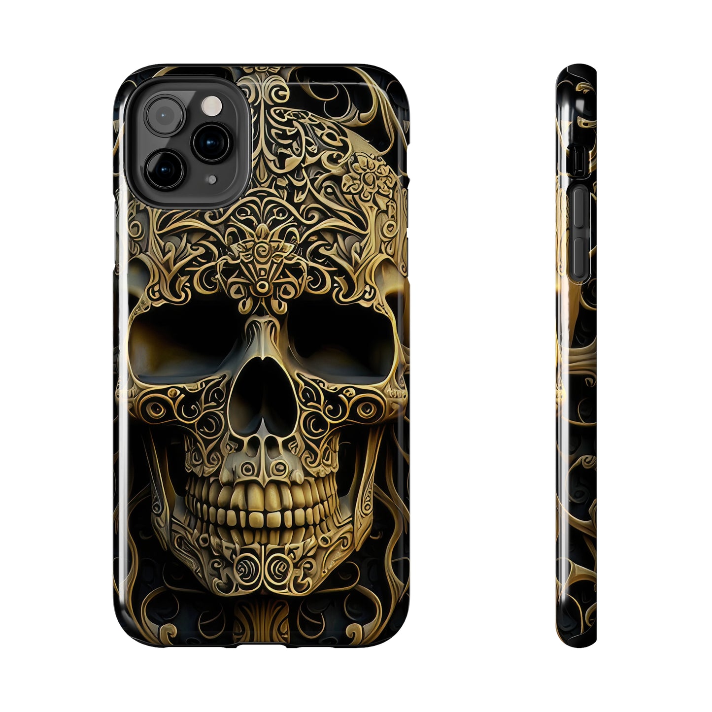 Metallic Chrome Skulls and classic Designed 4 Tough Phone Cases