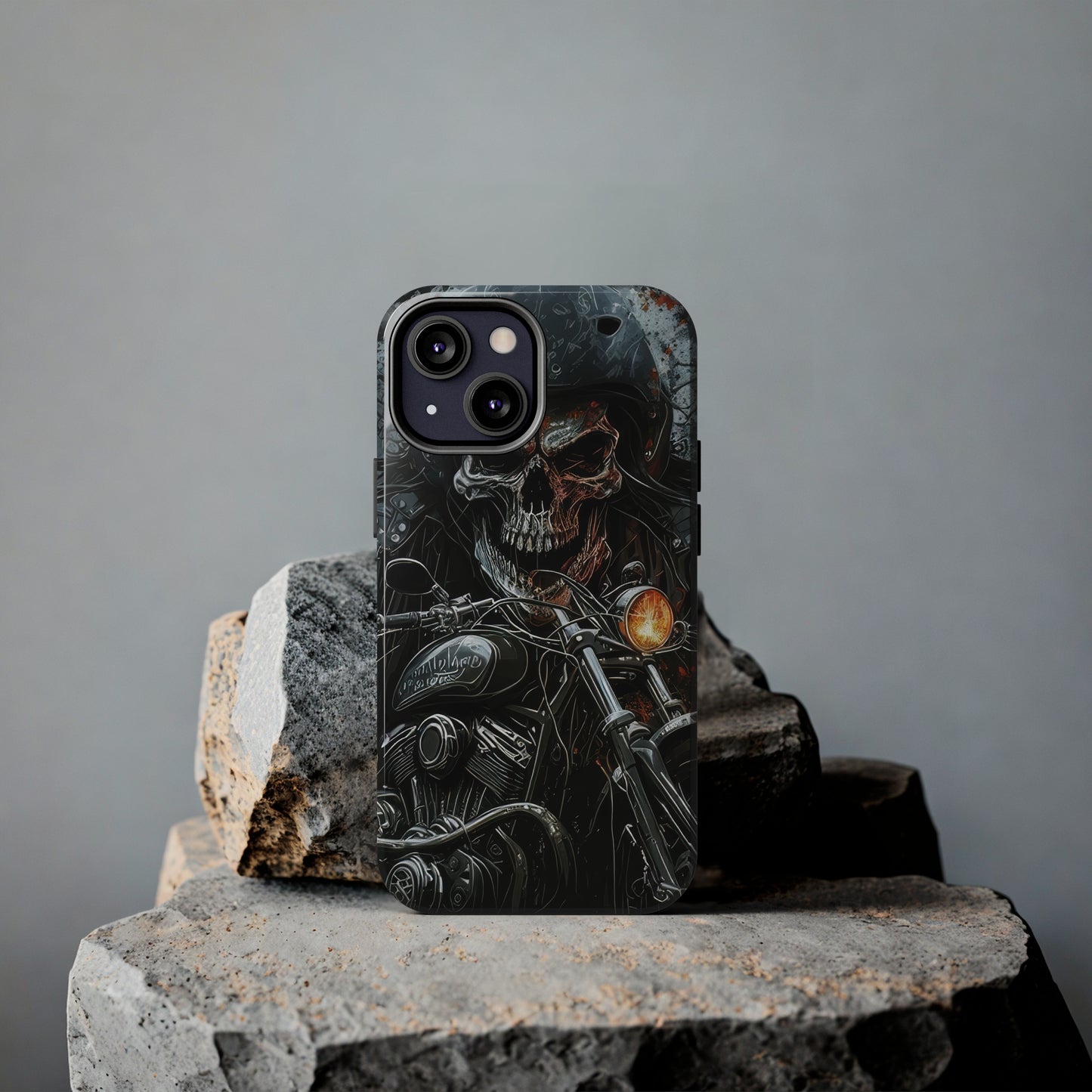 Skull Motorcycle Rider, Ready to Tear Up Road On Beautiful Bike 6 Tough Phone Cases